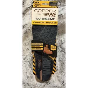 Copper Fit Work Gear Comfort Insoles Arch Support Odor Reducing Trim to Fit NEW